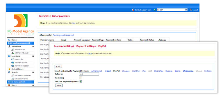 PG Model agency - ready-made modeling agency website. Start your own modeling agency!